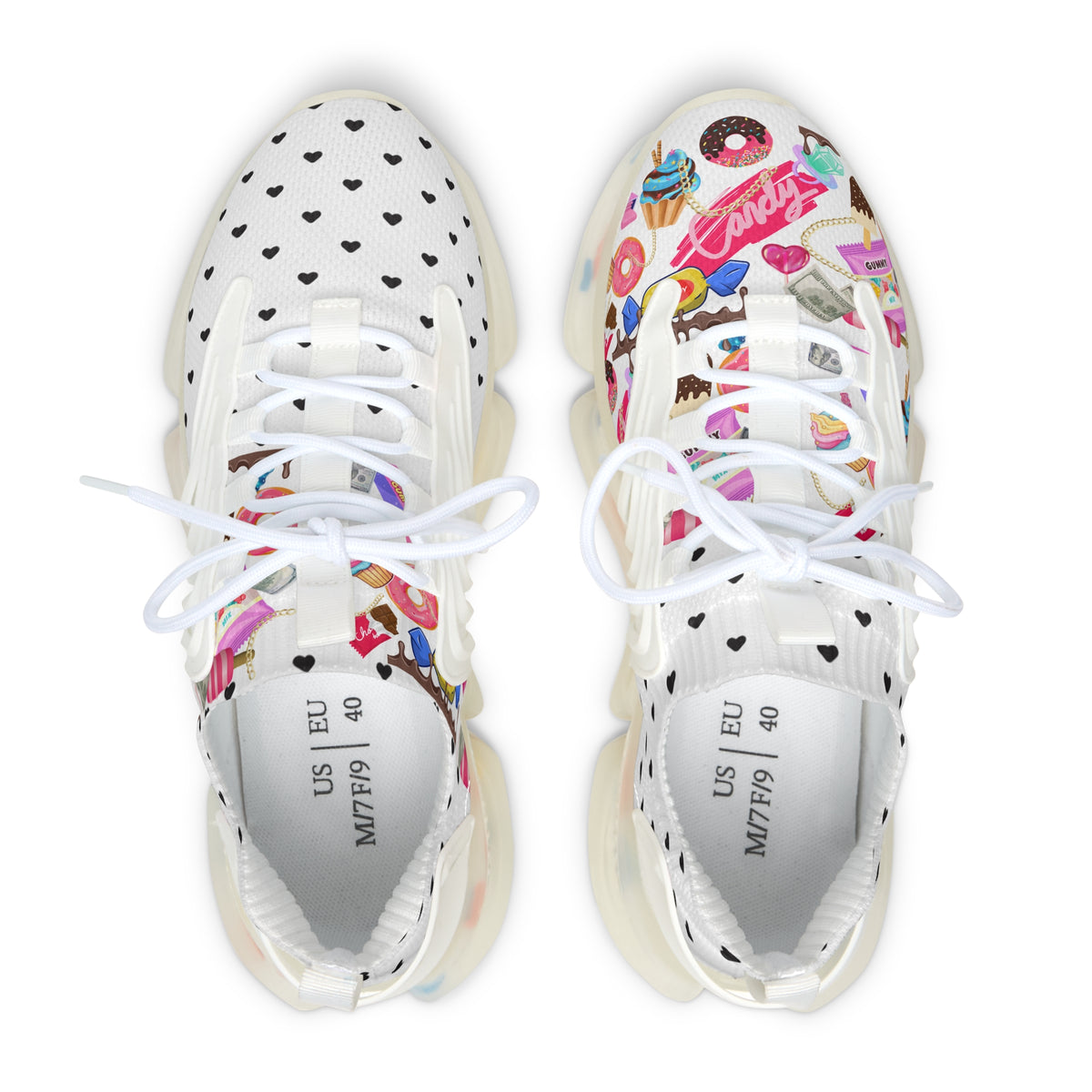 White Candy Women's Mesh Sneakers Athletic Shoes