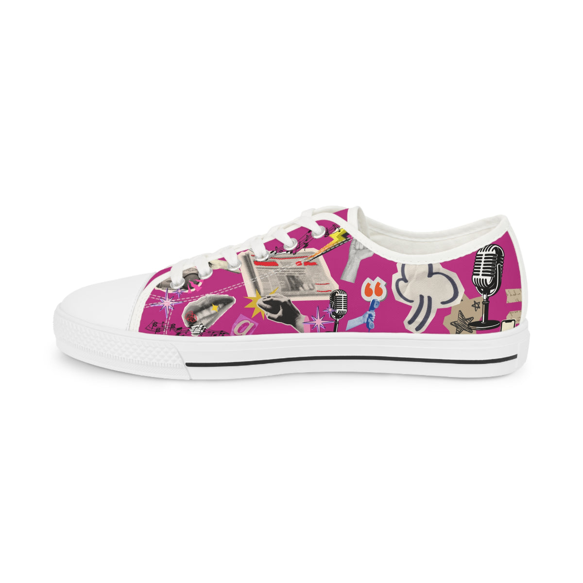 Icon Pink Sneakers — Low Top Pop Art Tattoo Pattern