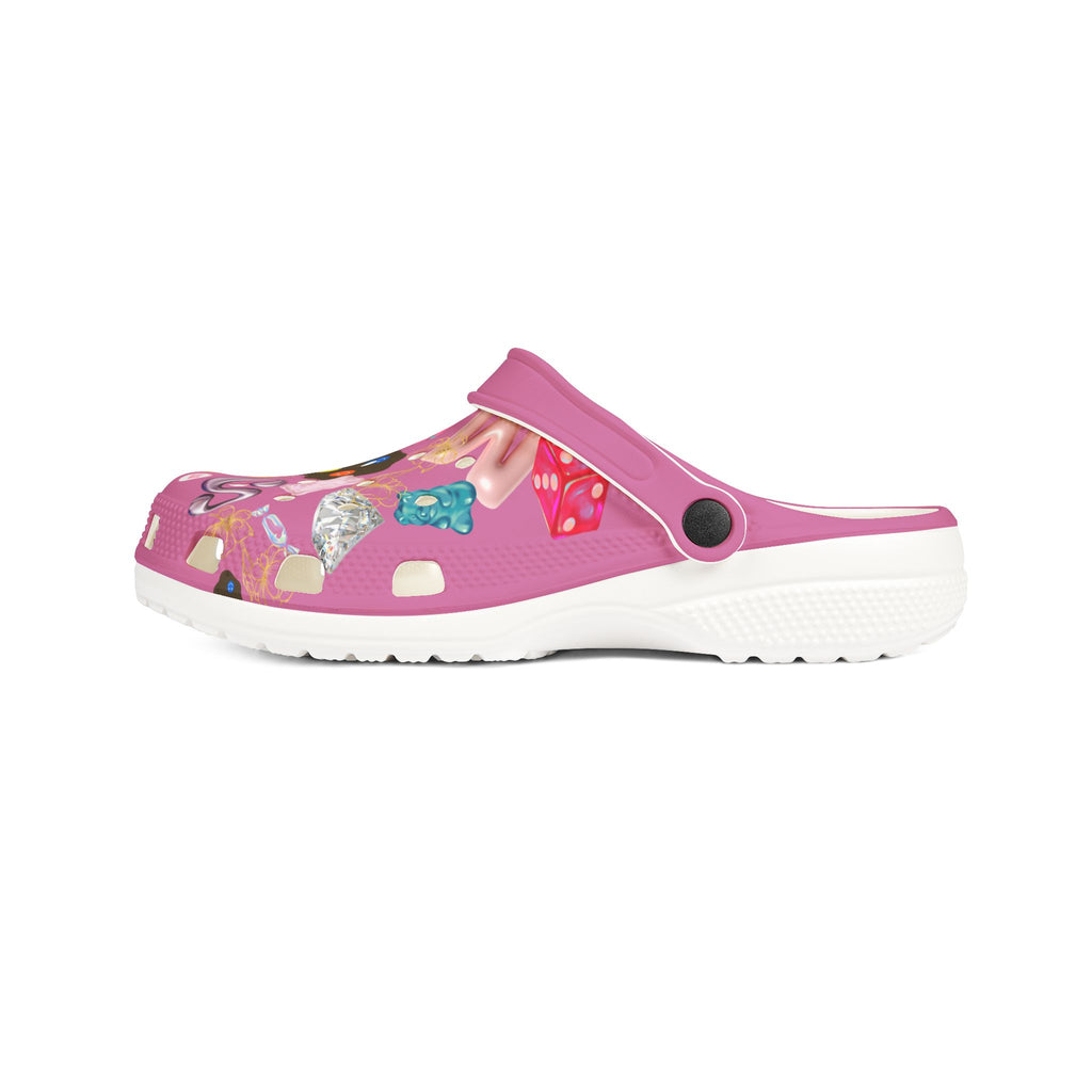 Code Pink- Crocs, Clogs, Fun Patterned Shoes for Kids and Adults, Perfect for Summer, Beach, and Casual Wear