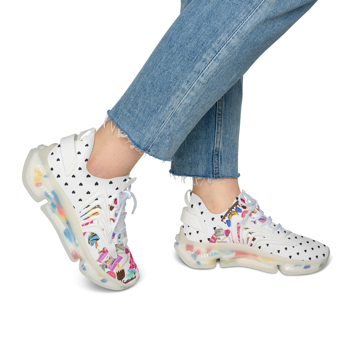 White Candy Women's Mesh Sneakers Athletic Shoes