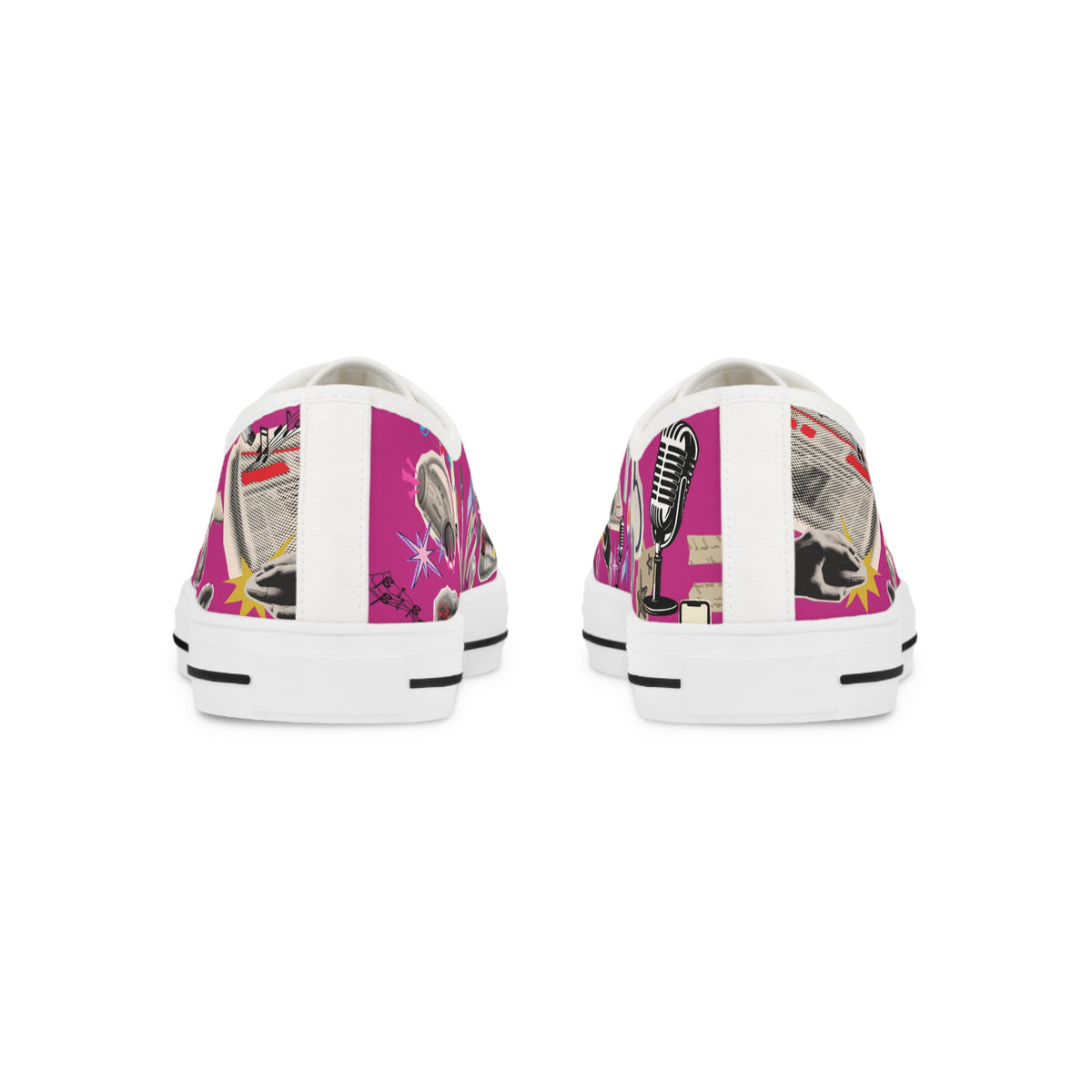 Icon Pink Sneakers — Low Top Pop Art Tattoo Pattern