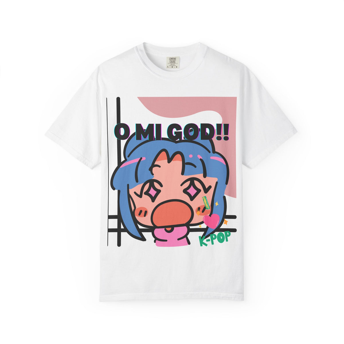 K-Pop O Mi God Cute Character T-Shirt — "O.M.GOD!!" Graphic Tee