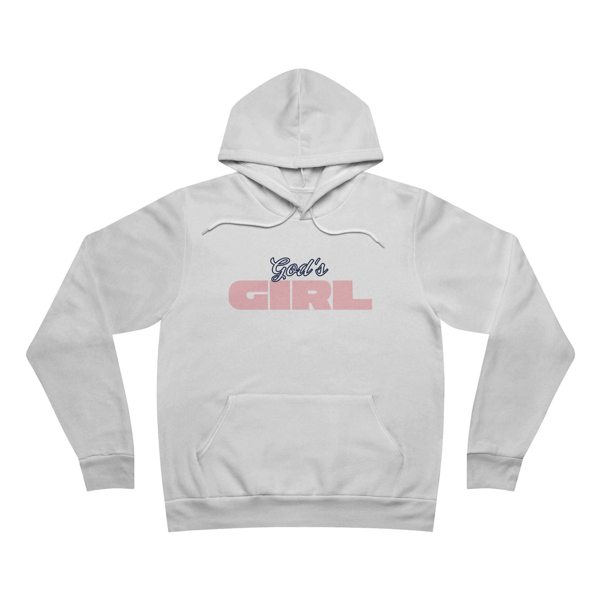 God's Girl Pullover Hoodie — Pastel Logo Cozy Sweatshirt