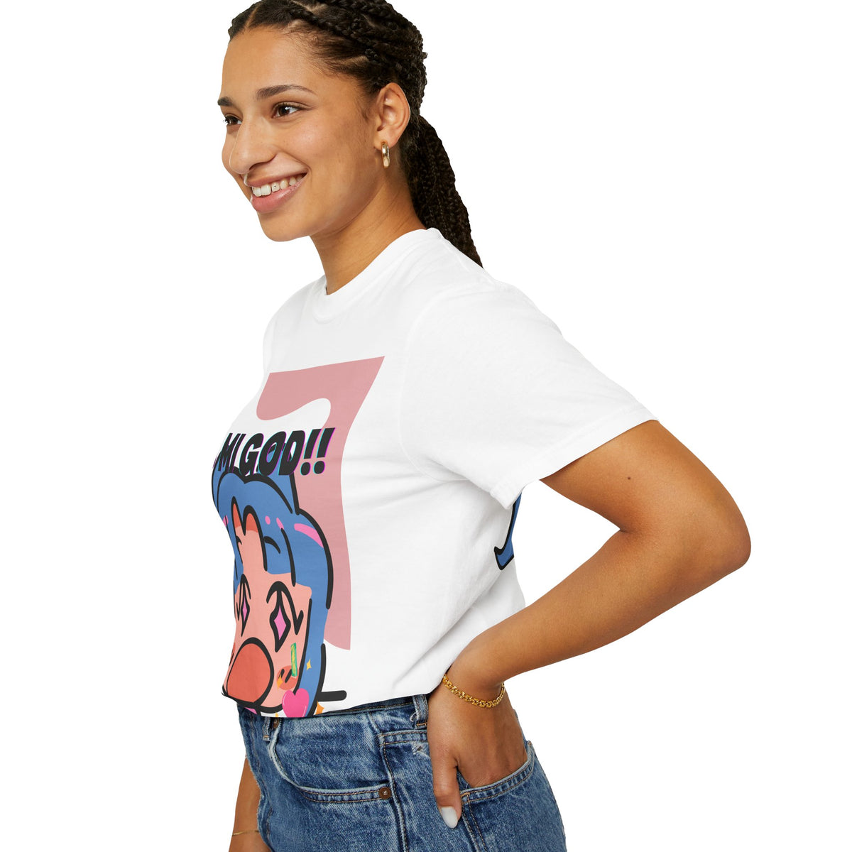K-Pop O Mi God Cute Character T-Shirt — "O.M.GOD!!" Graphic Tee