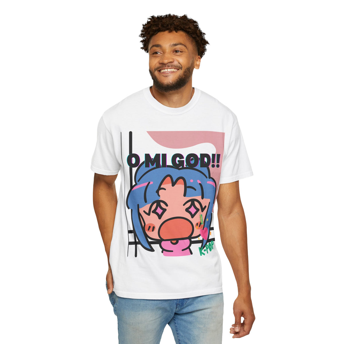 K-Pop O Mi God Cute Character T-Shirt — "O.M.GOD!!" Graphic Tee